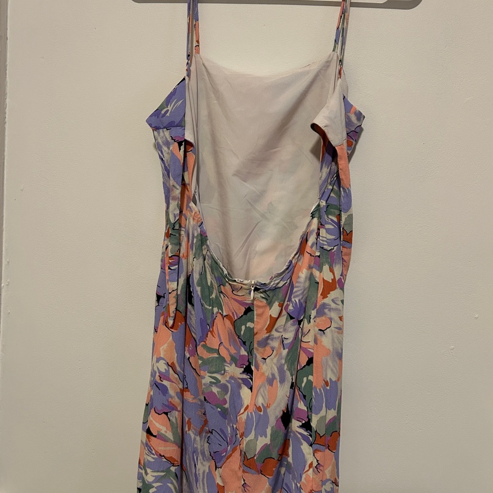Lulu's Multi Floral Tie Back Midi Dress - Picture 6 of 12